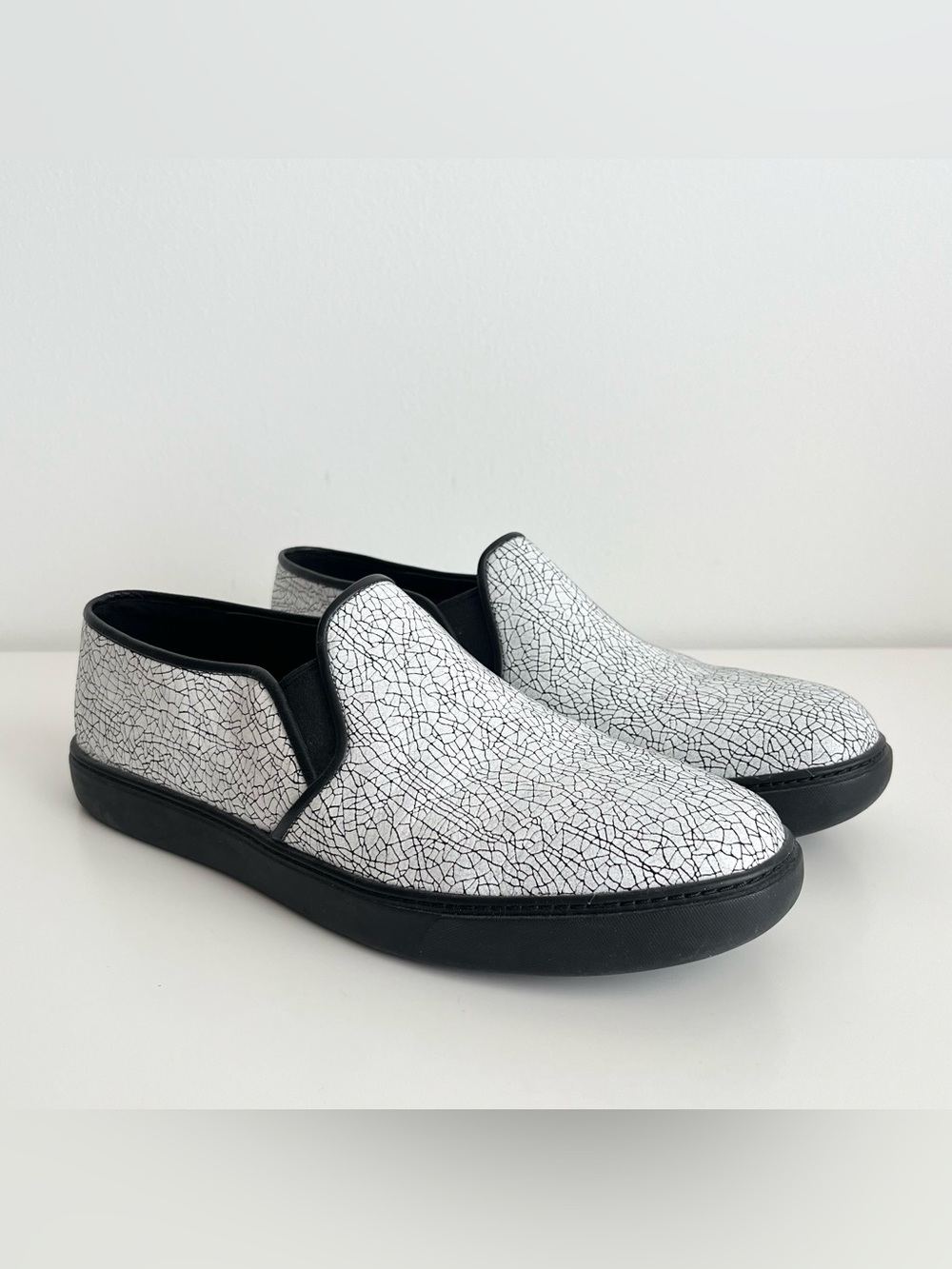 Cole Haan Grand OS Women's Bowie Slip On Sneakers 9 Black White Comfort Cushion